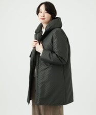 NGUAE30720 GIANNI LO GIUDICE(ジャンニ ロ ジュディチェ) シャドードットジャガードダウンコート カーキ