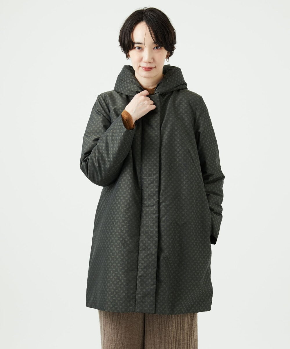 NGUAE30720 GIANNI LO GIUDICE(ジャンニ ロ ジュディチェ) シャドードットジャガードダウンコート カーキ