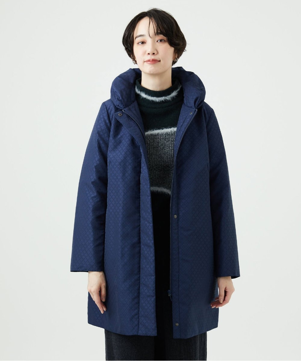 NGUAE30720 GIANNI LO GIUDICE シャドードットジャガードダウンコート