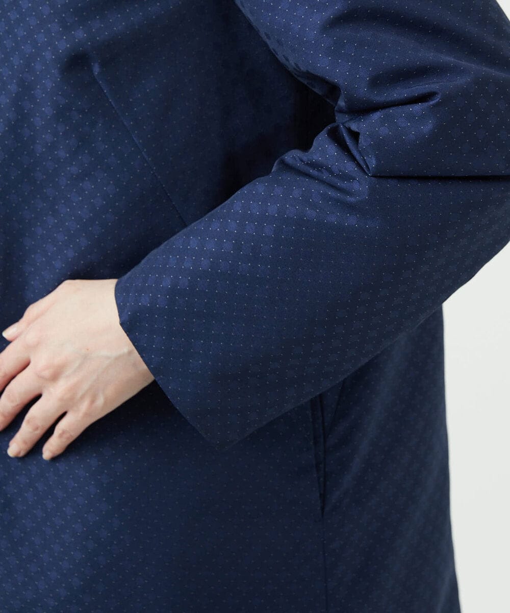 NGUAE30720 GIANNI LO GIUDICE(ジャンニ ロ ジュディチェ) シャドードットジャガードダウンコート ネイビー