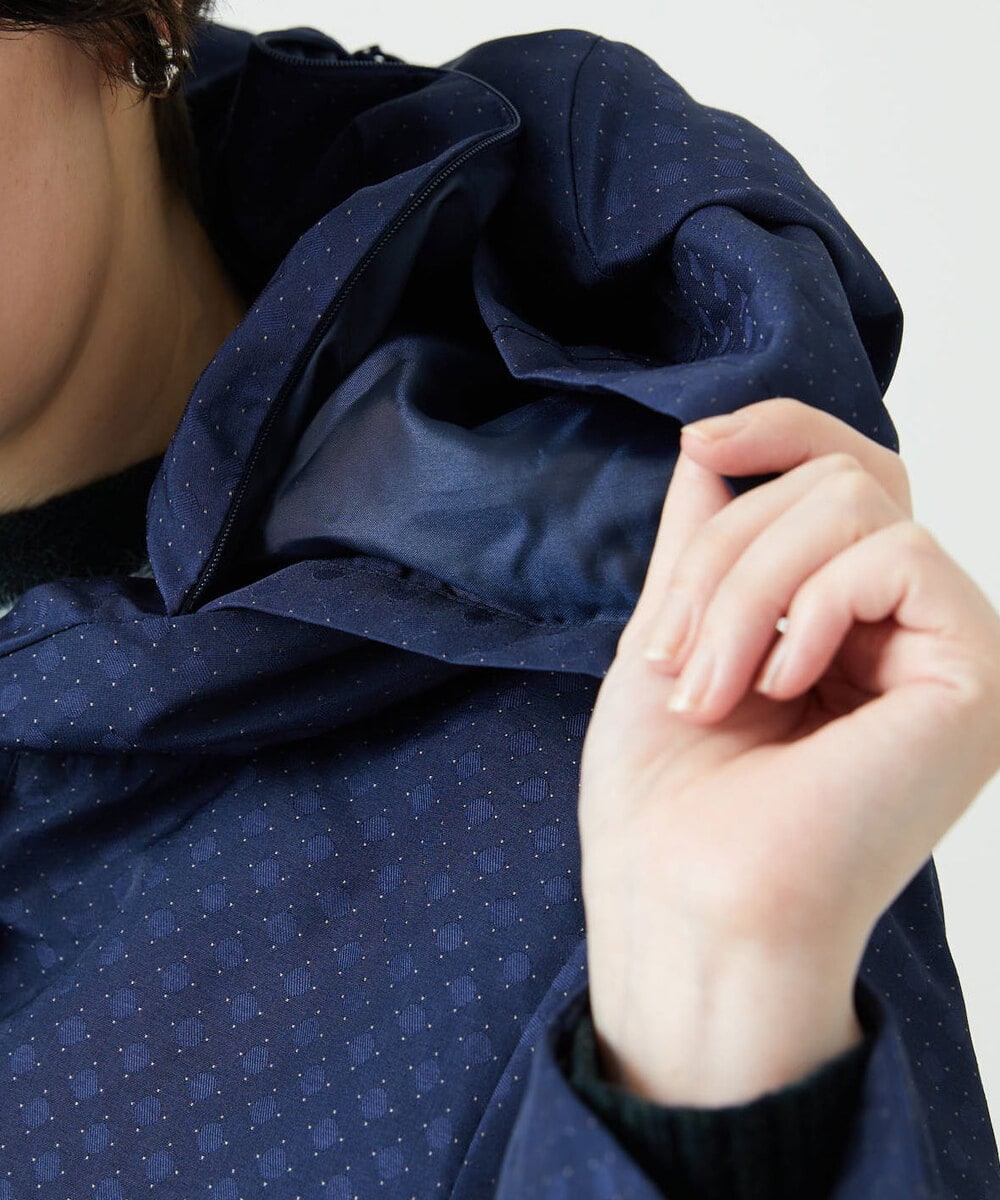 NGUAE30720 GIANNI LO GIUDICE(ジャンニ ロ ジュディチェ) シャドードットジャガードダウンコート ネイビー