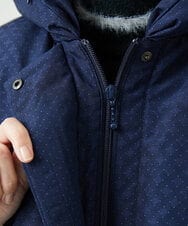 NGUAE30720 GIANNI LO GIUDICE(ジャンニ ロ ジュディチェ) シャドードットジャガードダウンコート ネイビー