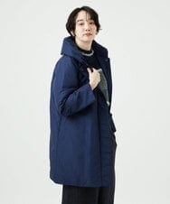 NGUAE30720 GIANNI LO GIUDICE(ジャンニ ロ ジュディチェ) シャドードットジャガードダウンコート ネイビー