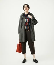NGUAF01390 GIANNI LO GIUDICE(ジャンニ ロ ジュディチェ) [洗える]マイクロストライプストレッチコート カーキ