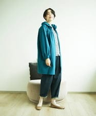 NGUAF01390 GIANNI LO GIUDICE(ジャンニ ロ ジュディチェ) [洗える]マイクロストライプストレッチコート ブルー