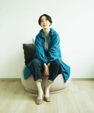 NGUAF01390 GIANNI LO GIUDICE(ジャンニ ロ ジュディチェ) [洗える]マイクロストライプストレッチコート ブルー