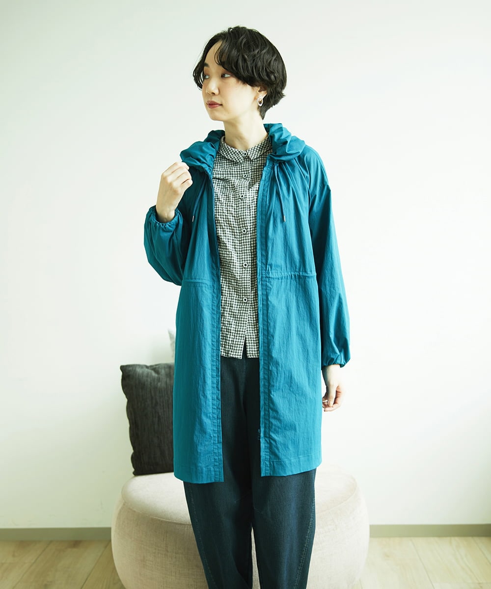 NGUAF01390 GIANNI LO GIUDICE(ジャンニ ロ ジュディチェ) [洗える]マイクロストライプストレッチコート ブルー