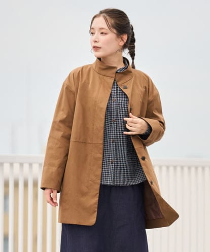 NGUAG20490 GIANNI LO GIUDICE [洗える]LIMONTAスタンドカラーハイマルチタフタ