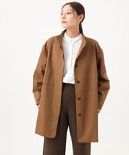 NGUAG20490 GIANNI LO GIUDICE(ジャンニ ロ ジュディチェ) [洗える]LIMONTAスタンドカラーハイマルチタフタ ベージュ