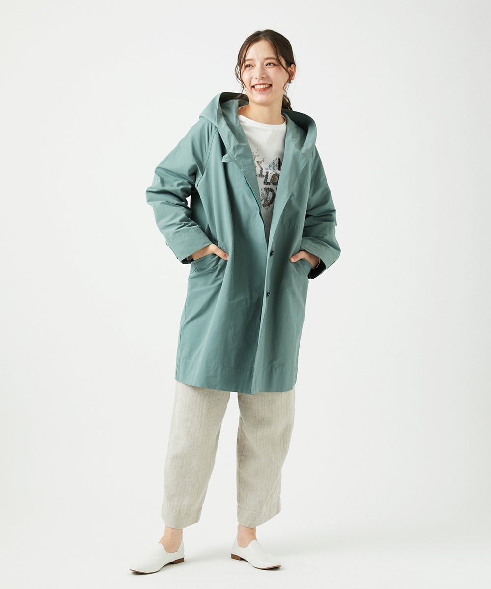 NGUEF10410 GIANNI LO GIUDICE(ジャンニ ロ ジュディチェ) グログランコート ライトグリーン