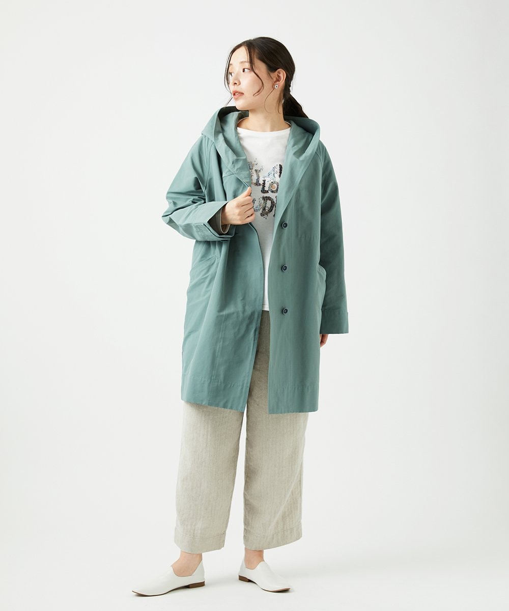 NGUEF10410 GIANNI LO GIUDICE(ジャンニ ロ ジュディチェ) グログランコート ライトグリーン