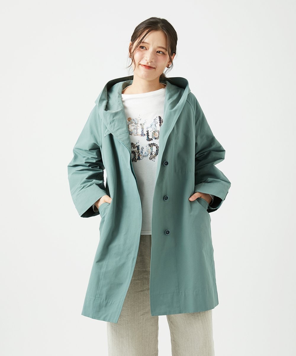 NGUEF10410 GIANNI LO GIUDICE(ジャンニ ロ ジュディチェ) グログランコート ライトグリーン