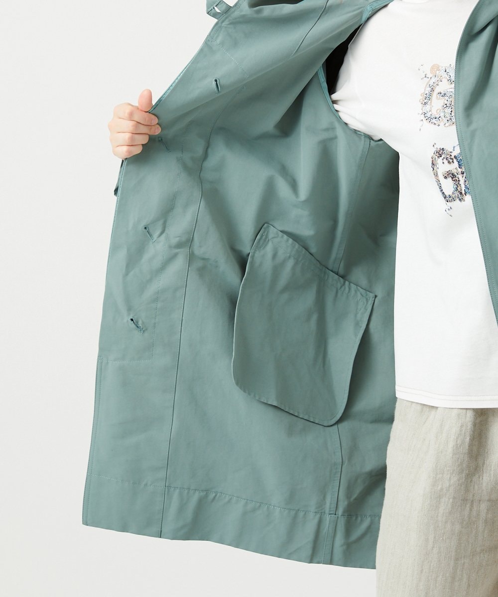 NGUEF10410 GIANNI LO GIUDICE(ジャンニ ロ ジュディチェ) グログランコート ライトグリーン