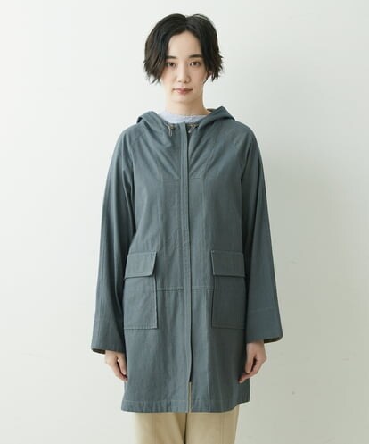 NGUET01490  [洗える]リバーコットンツイルブルゾン