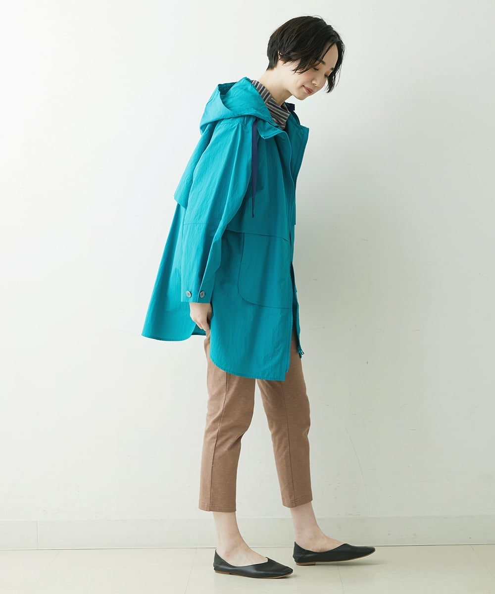 NGUET05390 GIANNI LO GIUDICE(ジャンニ ロ ジュディチェ) ハイストレッチナイロンコート ブルー