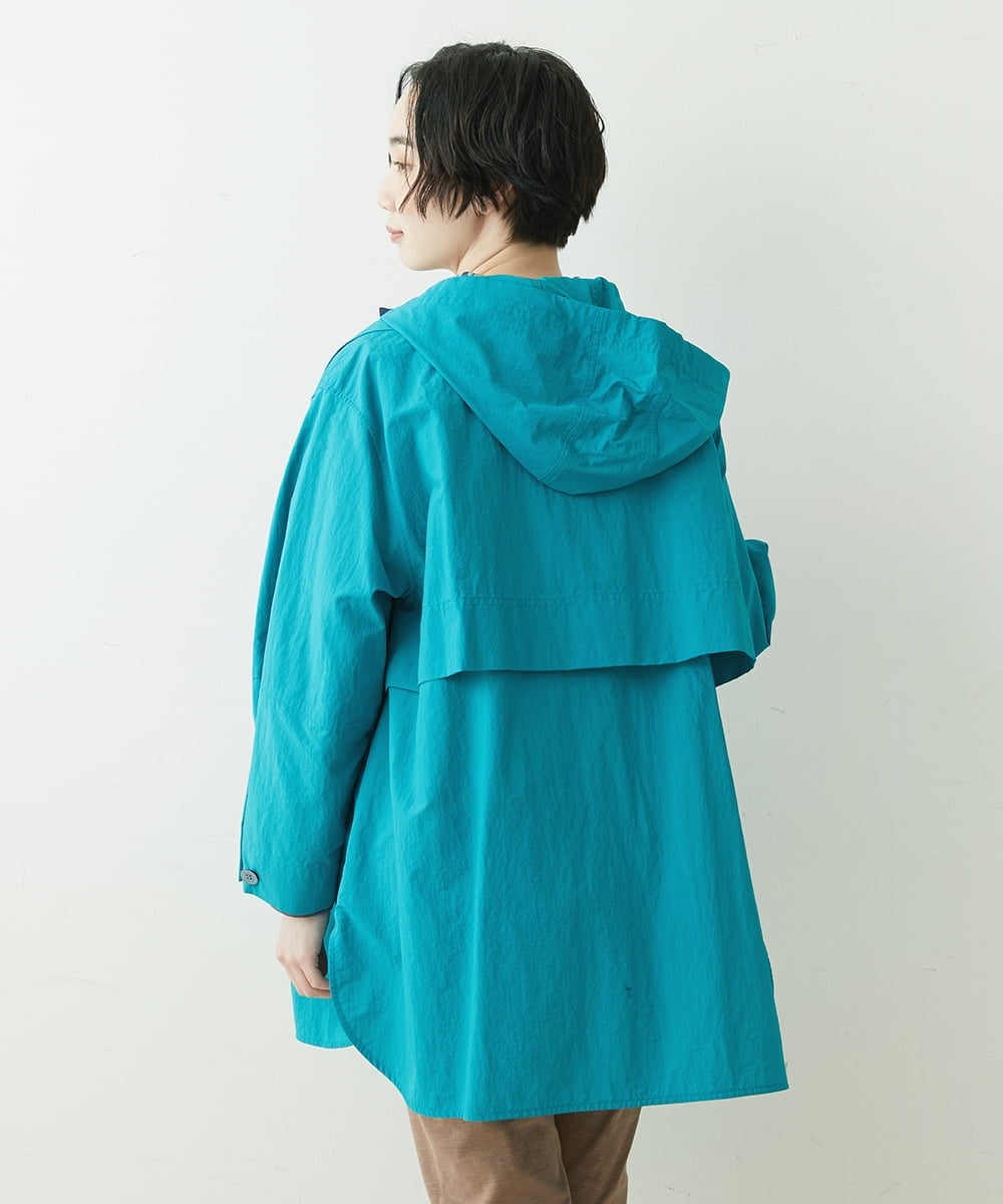 NGUET05390 GIANNI LO GIUDICE(ジャンニ ロ ジュディチェ) ハイストレッチナイロンコート ブルー