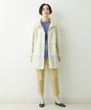 NGUET05390 GIANNI LO GIUDICE(ジャンニ ロ ジュディチェ) ハイストレッチナイロンコート アイボリー