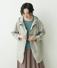 NGUET05390 GIANNI LO GIUDICE(ジャンニ ロ ジュディチェ) ハイストレッチナイロンコート ライトグレー