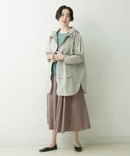 NGUET05390 GIANNI LO GIUDICE(ジャンニ ロ ジュディチェ) ハイストレッチナイロンコート ライトグレー