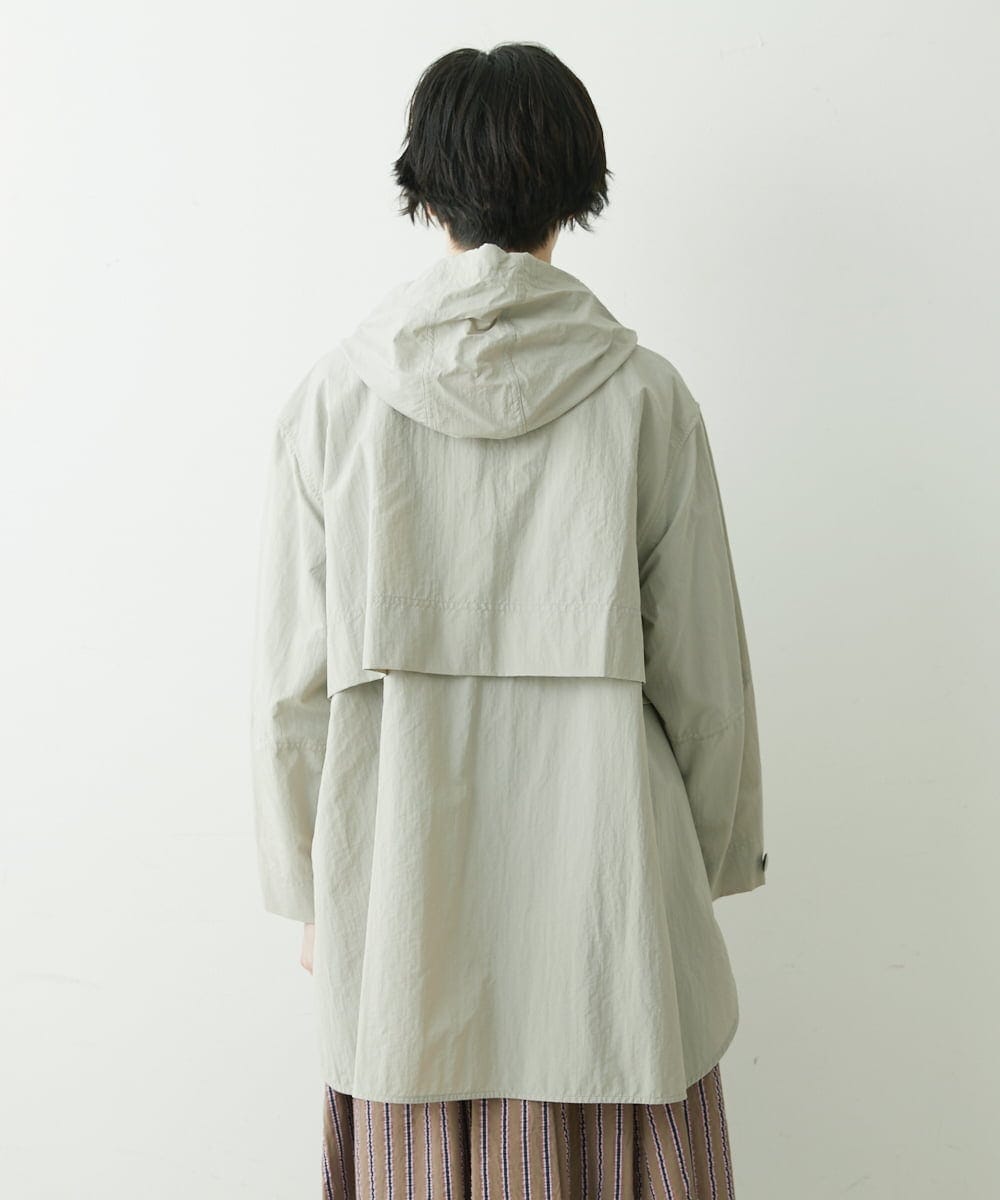 NGUET05390 GIANNI LO GIUDICE(ジャンニ ロ ジュディチェ) ハイストレッチナイロンコート ライトグレー