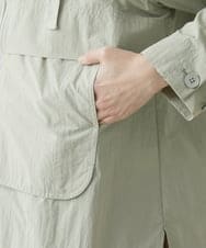 NGUET05390 GIANNI LO GIUDICE(ジャンニ ロ ジュディチェ) ハイストレッチナイロンコート ライトグレー
