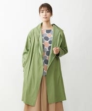 NGUET22360 GIANNI LO GIUDICE(ジャンニ ロ ジュディチェ) [洗える]ヴィスコットンタイプライターコート グリーン