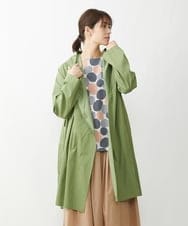 NGUET22360 GIANNI LO GIUDICE(ジャンニ ロ ジュディチェ) [洗える]ヴィスコットンタイプライターコート グリーン