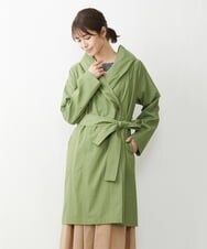NGUET22360 GIANNI LO GIUDICE(ジャンニ ロ ジュディチェ) [洗える]ヴィスコットンタイプライターコート グリーン