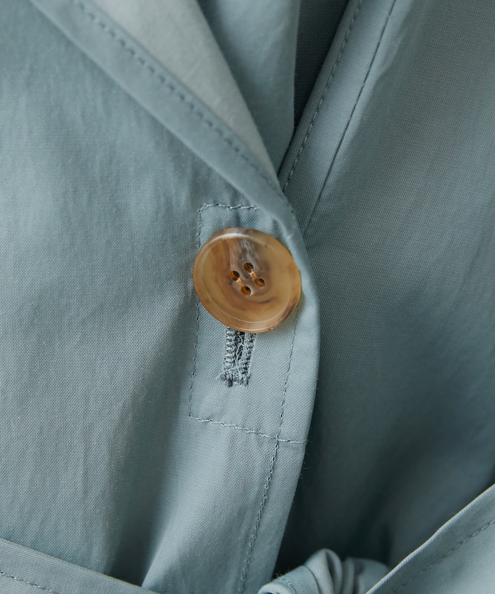 NGUET22360 GIANNI LO GIUDICE(ジャンニ ロ ジュディチェ) [洗える]ヴィスコットンタイプライターコート ライトブルー