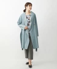 NGUET22360 GIANNI LO GIUDICE(ジャンニ ロ ジュディチェ) [洗える]ヴィスコットンタイプライターコート ライトブルー