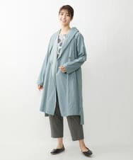 NGUET22360 GIANNI LO GIUDICE(ジャンニ ロ ジュディチェ) [洗える]ヴィスコットンタイプライターコート ライトブルー