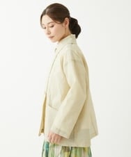 NGUEW20490 GIANNI LO GIUDICE(ジャンニ ロ ジュディチェ) [洗える・日本製]クレイペーパーナイロンショートコート オフホワイト