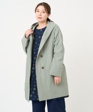 NGUEX21490 GIANNI LO GIUDICE(ジャンニ ロ ジュディチェ) テトロンストレッチバイカラーコート カーキ
