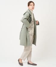 NGUEX21490 GIANNI LO GIUDICE(ジャンニ ロ ジュディチェ) テトロンストレッチバイカラーコート カーキ