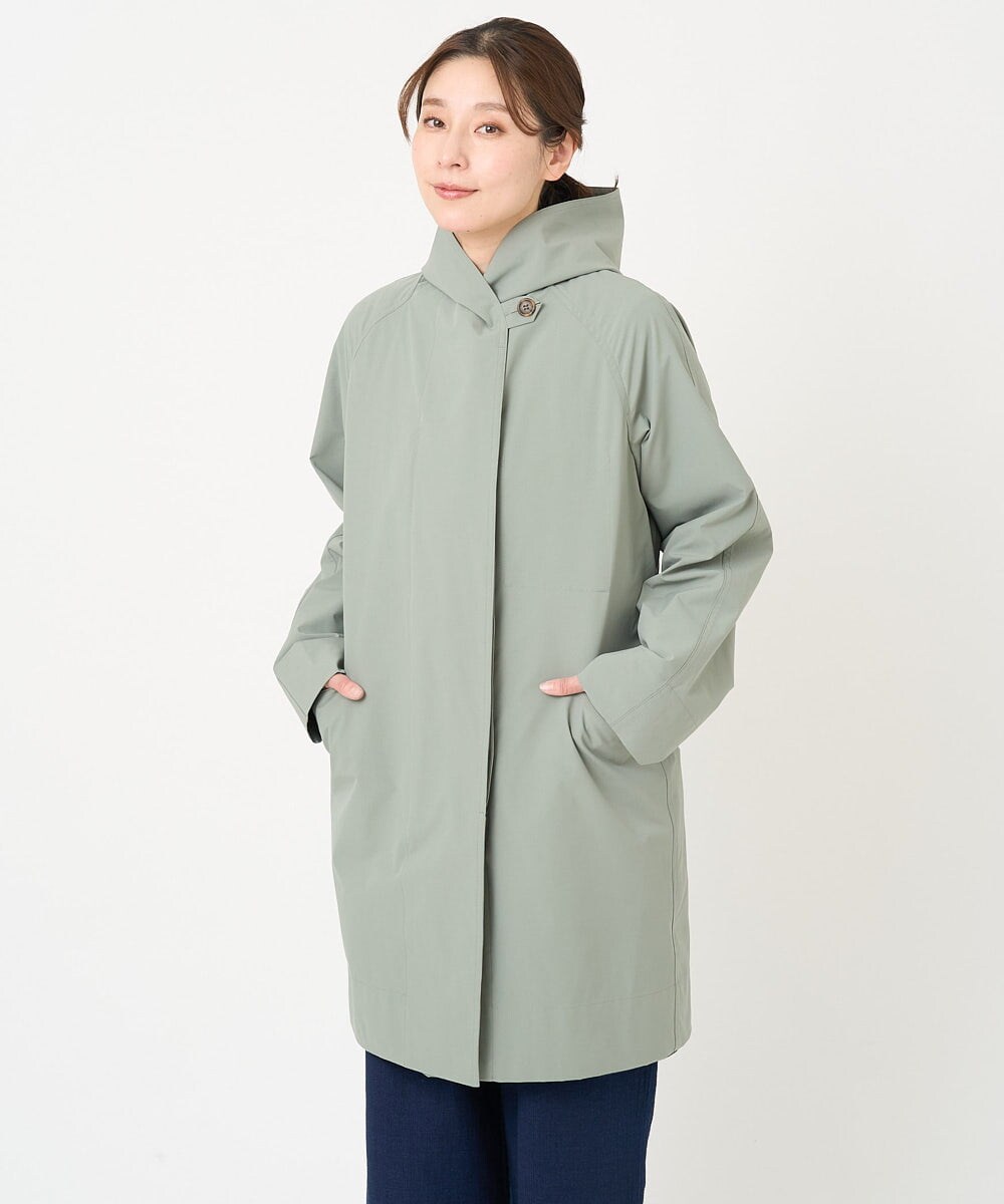 NGUEX21490 GIANNI LO GIUDICE(ジャンニ ロ ジュディチェ) テトロンストレッチバイカラーコート カーキ
