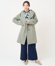 NGUEX21490 GIANNI LO GIUDICE(ジャンニ ロ ジュディチェ) テトロンストレッチバイカラーコート カーキ