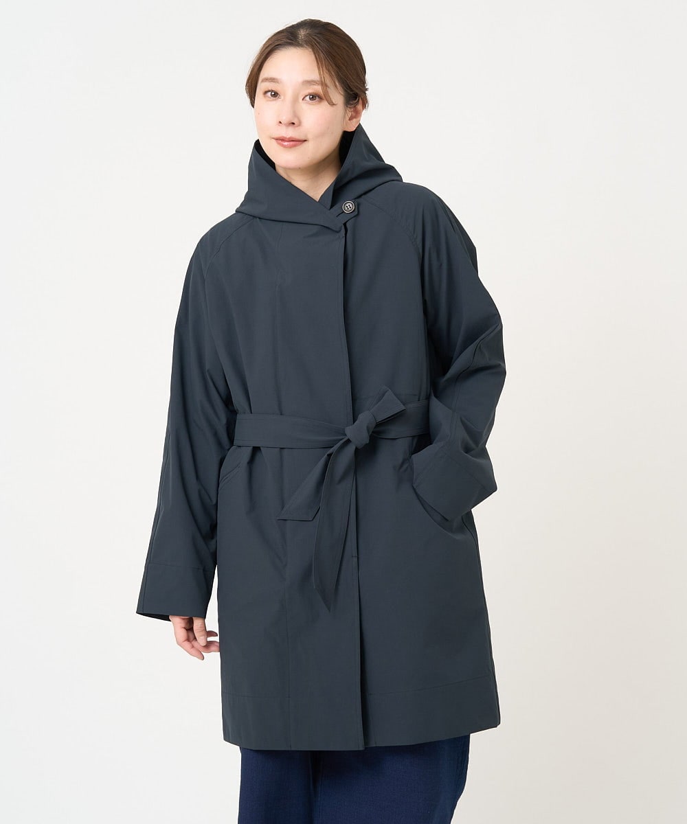 NGUEX21490 GIANNI LO GIUDICE(ジャンニ ロ ジュディチェ) テトロンストレッチバイカラーコート ネイビー
