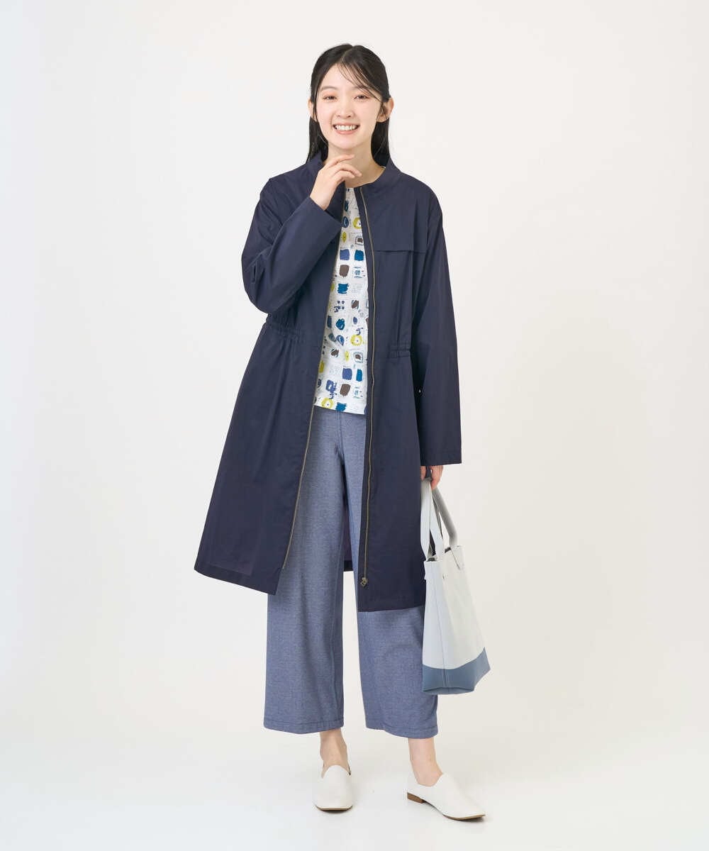 NGUGF37450 GIANNI LO GIUDICE(ジャンニ ロ ジュディチェ) [洗える]ナイロンストレッチタフタコート ネイビー