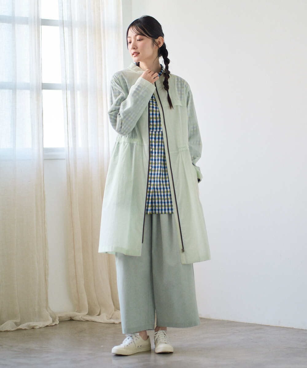 NGUGF37450 GIANNI LO GIUDICE(ジャンニ ロ ジュディチェ) [洗える]ナイロンストレッチタフタコート ネイビー