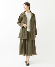 NGUJS01490 GIANNI LO GIUDICE(ジャンニ ロ ジュディチェ) [日本製]ペーパークロスナイロンコート カーキ
