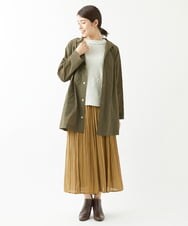 NGUJS01490 GIANNI LO GIUDICE(ジャンニ ロ ジュディチェ) [日本製]ペーパークロスナイロンコート カーキ