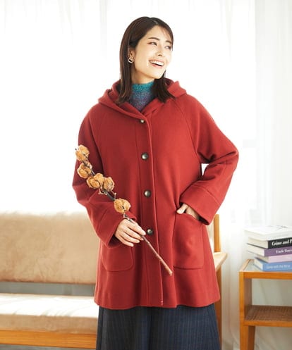 NGVAE32590 GIANNI LO GIUDICE ウールモッサフーディーコート
