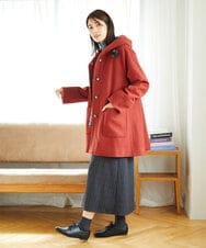 NGVAE32590 GIANNI LO GIUDICE(ジャンニ ロ ジュディチェ) ウールモッサフーディーコート レッド