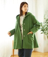 NGVAE32590 GIANNI LO GIUDICE(ジャンニ ロ ジュディチェ) ウールモッサフーディーコート グリーン