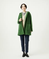 NGVAE32590 GIANNI LO GIUDICE(ジャンニ ロ ジュディチェ) ウールモッサフーディーコート グリーン