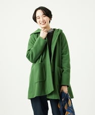 NGVAE32590 GIANNI LO GIUDICE(ジャンニ ロ ジュディチェ) ウールモッサフーディーコート グリーン