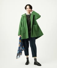 NGVAE32590 GIANNI LO GIUDICE(ジャンニ ロ ジュディチェ) ウールモッサフーディーコート グリーン