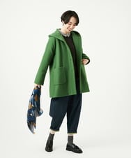 NGVAE32590 GIANNI LO GIUDICE(ジャンニ ロ ジュディチェ) ウールモッサフーディーコート グリーン