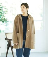 NGVAE32590 GIANNI LO GIUDICE(ジャンニ ロ ジュディチェ) ウールモッサフーディーコート ベージュ