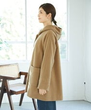 NGVAE32590 GIANNI LO GIUDICE(ジャンニ ロ ジュディチェ) ウールモッサフーディーコート ベージュ